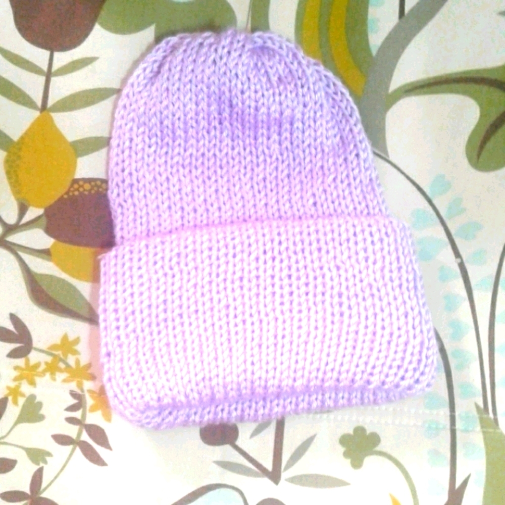 Lavender Lush Adult Hat Handmade Double Thick